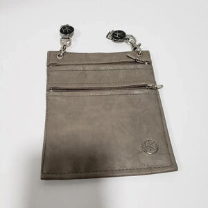 HipKlips  Womans Gray/Taupe Hands Free Wallet/Phone/Purse.